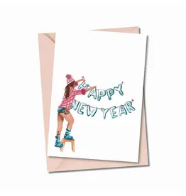 Atelier Moomade Wenskaart - Kerst - Happy New Year - Postkaart + Envelop