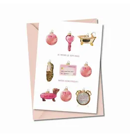 Atelier Moomade Wenskaart - Kerst - Ik wens je een heel mooi kerstfeest - Postkaart + Envelop