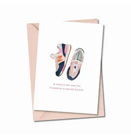 Atelier Moomade Wenskaart - Kerst - Ik wens je een jaar vol evenwicht & nieuwe balans - Postkaart + Envelop