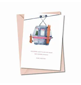 Atelier Moomade Wenskaart - Kerst - Volgend jaar tillen we naar een hoger niveau - Postkaart + Envelop