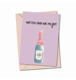 Atelier Moomade Wenskaart - Kerst - Wat een jaar was me zat - Postkaart + Envelop