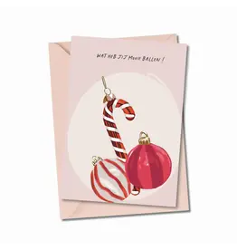Atelier Moomade Wenskaart - Kerst - Wat heb jij mooie ballen - Postkaart + Envelop