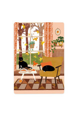 LemonBird Wenskaart - Twee katten - Postkaart + Envelop