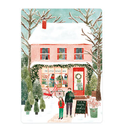 LemonBird Wenskaart - Winter flowershop - Postkaart + Envelop