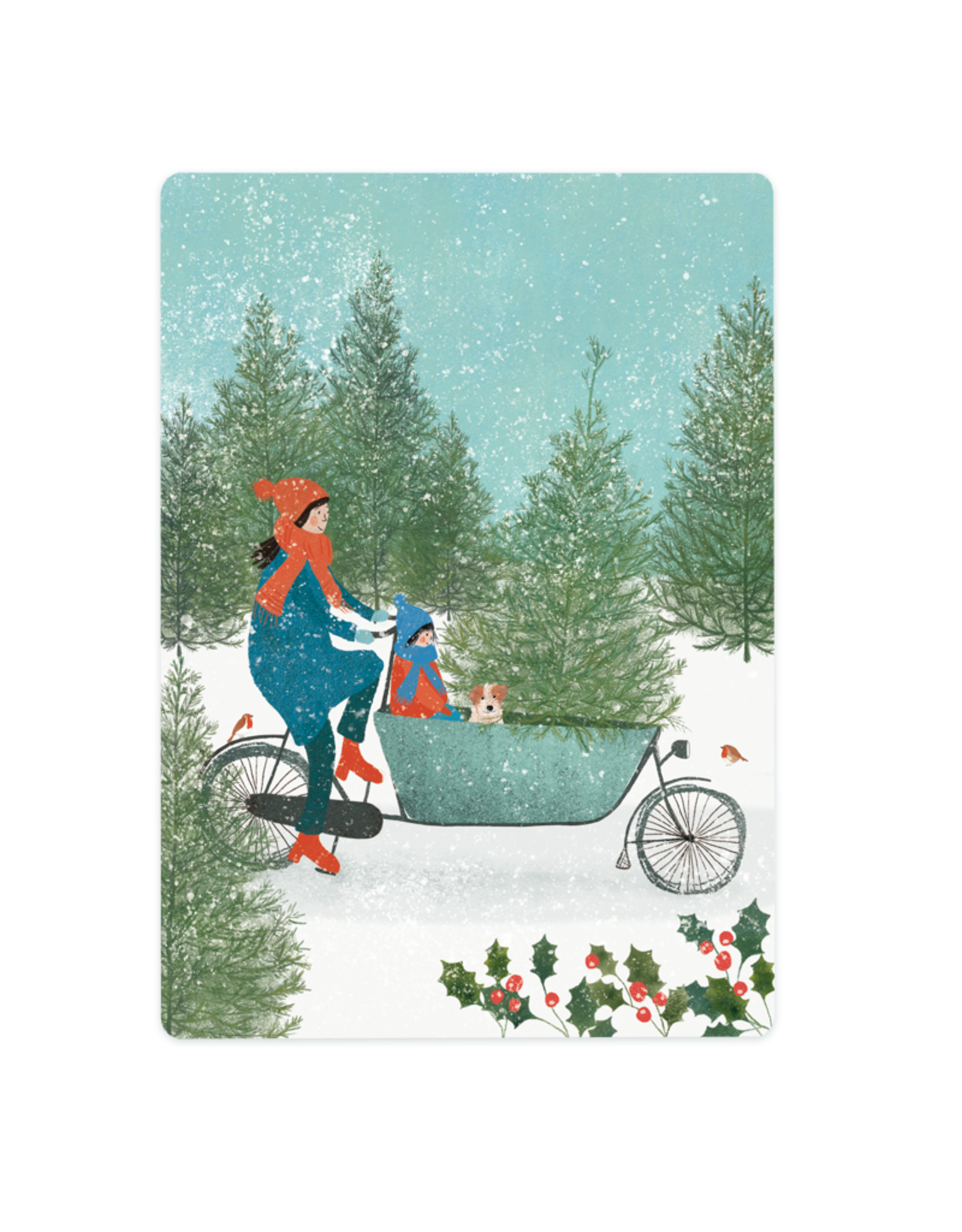 LemonBird Wenskaart - Bakfiets - Postkaart + Envelop