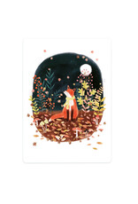 LemonBird Wenskaart - Autumn Fox - Postkaart + Envelop