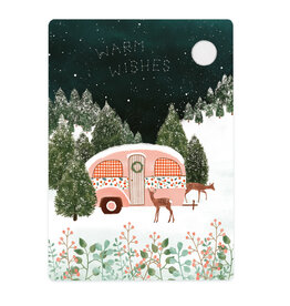 LemonBird Wenskaart - Camping in winter wonderland - Postkaart + Envelop