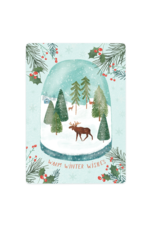 LemonBird Wenskaart - Sneeuwbol - Postkaart + Envelop