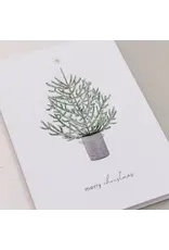 Eulenschnitt Wenskaart - Kerstboom, Merry Christmas - Dubbele kaart + Envelop
