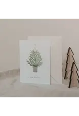 Eulenschnitt Wenskaart - Kerstboom, Merry Christmas - Dubbele kaart + Envelop