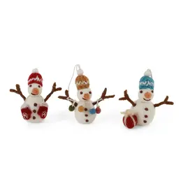 Gry & Sif Snowmen, Knitted Hat - 6st - 6cm