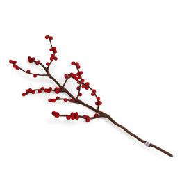 Gry & Sif Vilten Bloem - Branch Red Berries - 60cm