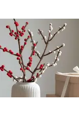 Gry & Sif Vilten Bloem - Branch Red Berries - 60cm