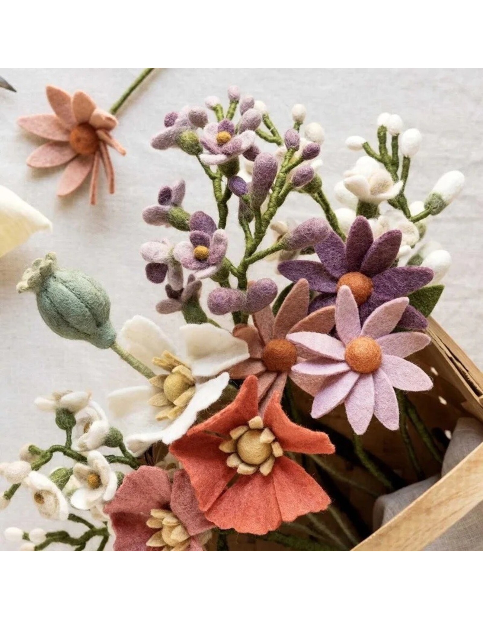 Gry & Sif Vilten Bloem - Poppy Deed Head - 46cm