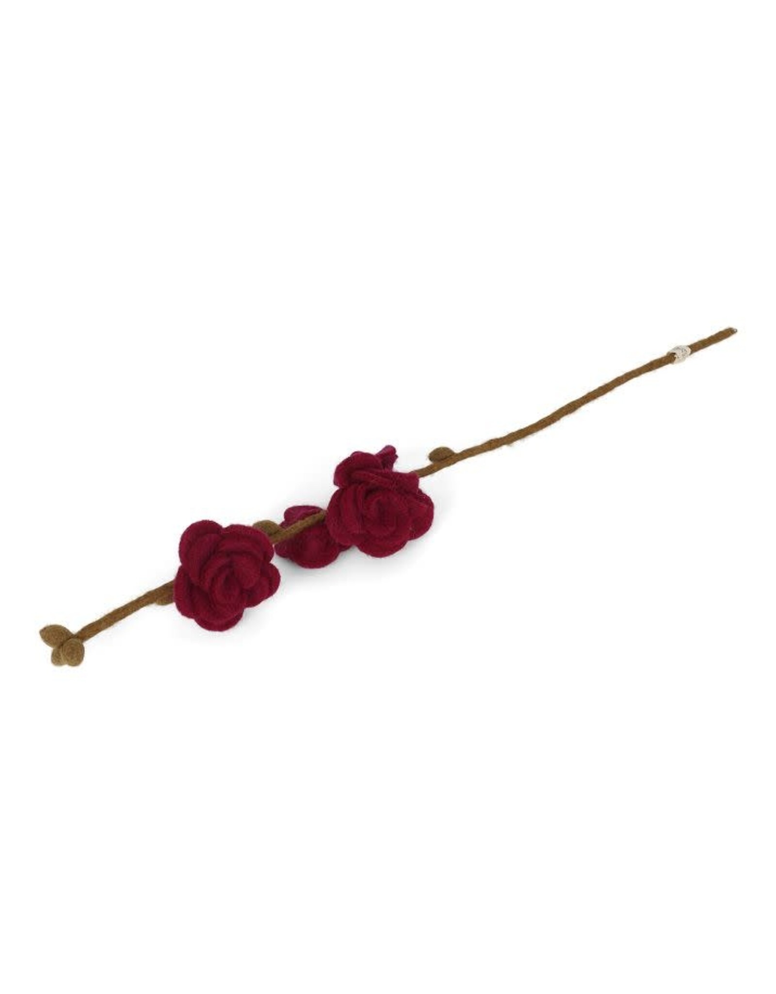 Gry & Sif Vilten Bloem - Branch Roses, Cherise - 50cm