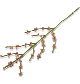 Gry & Sif Vilten Bloem - Branch Rose Berries - 60cm