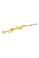 Gry & Sif Vilten Bloem - Flower on Stalk, Light Yellow - 43cm