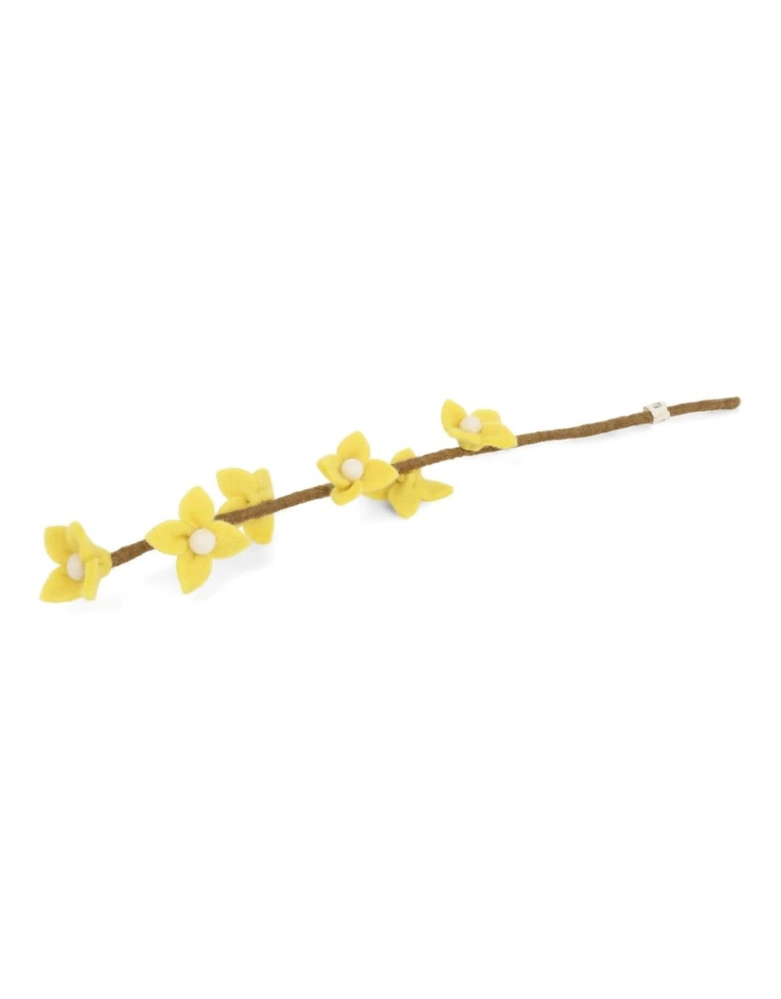 Gry & Sif Vilten Bloem - Flower on Stalk, Light Yellow - 43cm