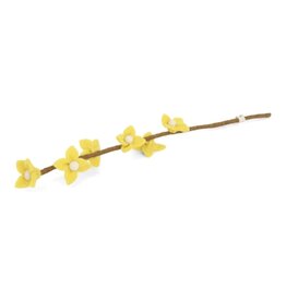 Gry & Sif Vilten Bloem - Flower on Stalk, Light Yellow - 43cm