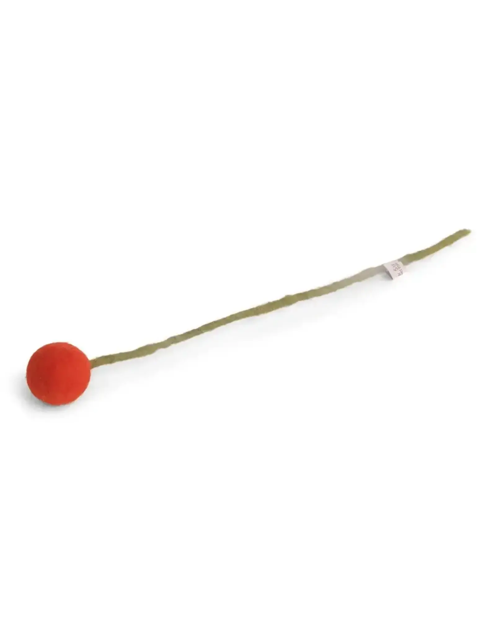 Gry & Sif Vilten Bloem - Bolletje, Rusty Red - Ø 3x30cm