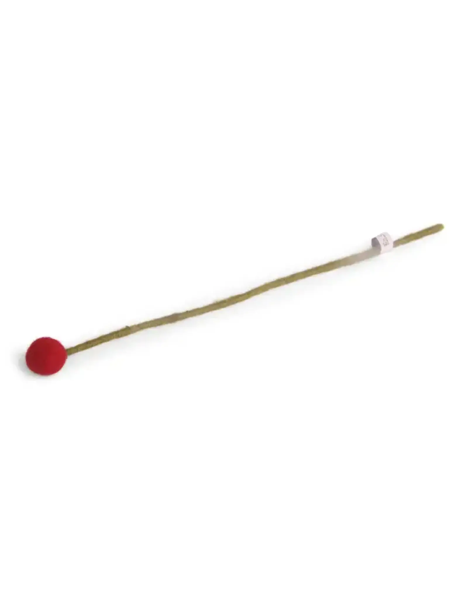 Gry & Sif Vilten Bloem - Bolletje, Bright Red - Ø 2x30cm