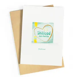 Studio Zwoane Wenskaart - Shitload aan liefde - Dubbele kaart + Envelop