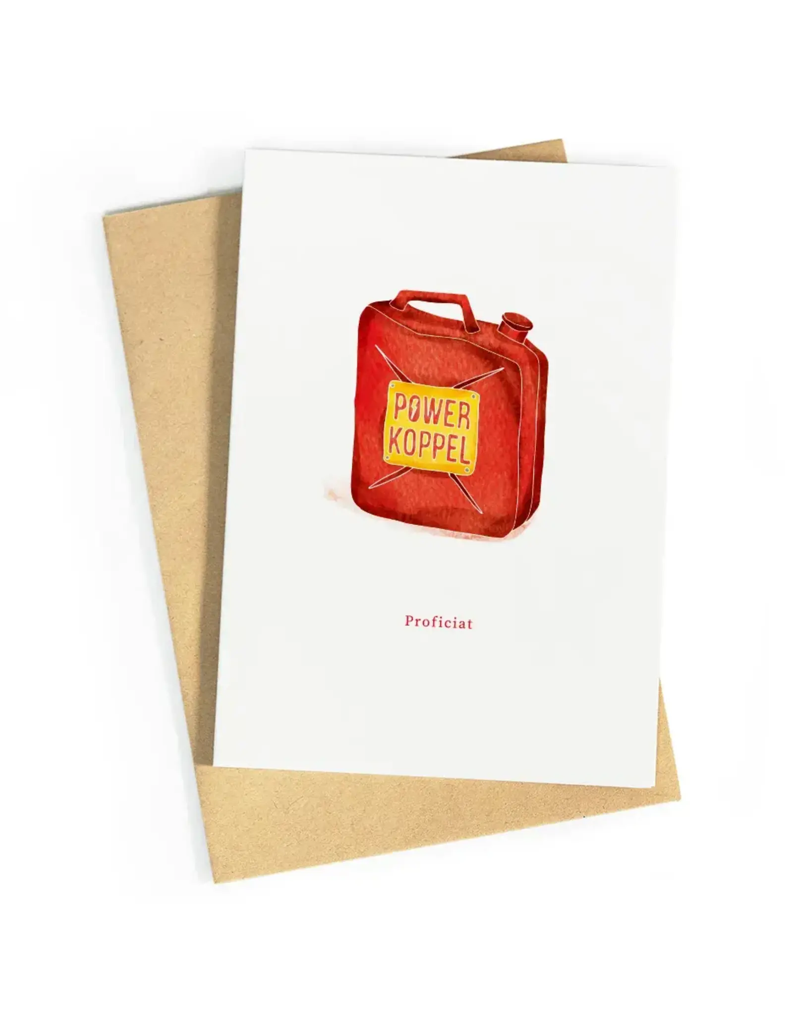 Studio Zwoane Wenskaart - Powerkoppel - Dubbele kaart + Envelop