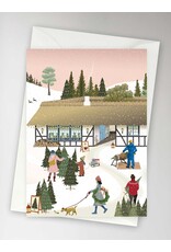 Vissevasse Wenskaart - Christmas Tree Farm - Dubbele kaart + Envelop