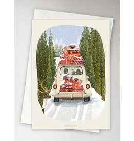 Vissevasse Wenskaart - All packed for Christmas - Dubbele kaart + Envelop