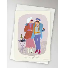 Vissevasse Wenskaart - Forever Friends - Dubbele kaart + Envelop