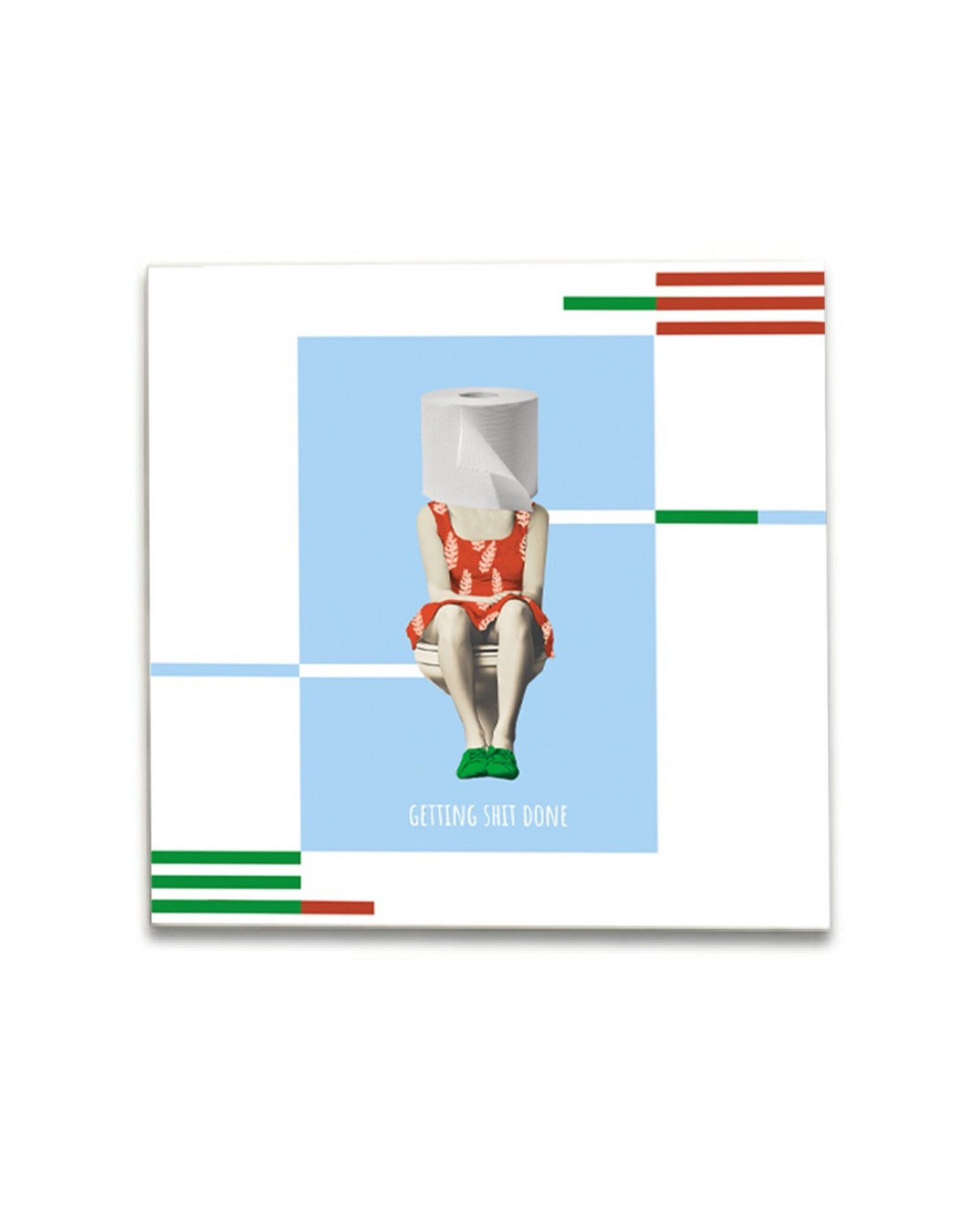 Laura Kerschot Tegel - Getting shit done - 13x13cm