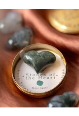 Muja Juma Klein Doosje met Stenen Hartje - Moss Agate