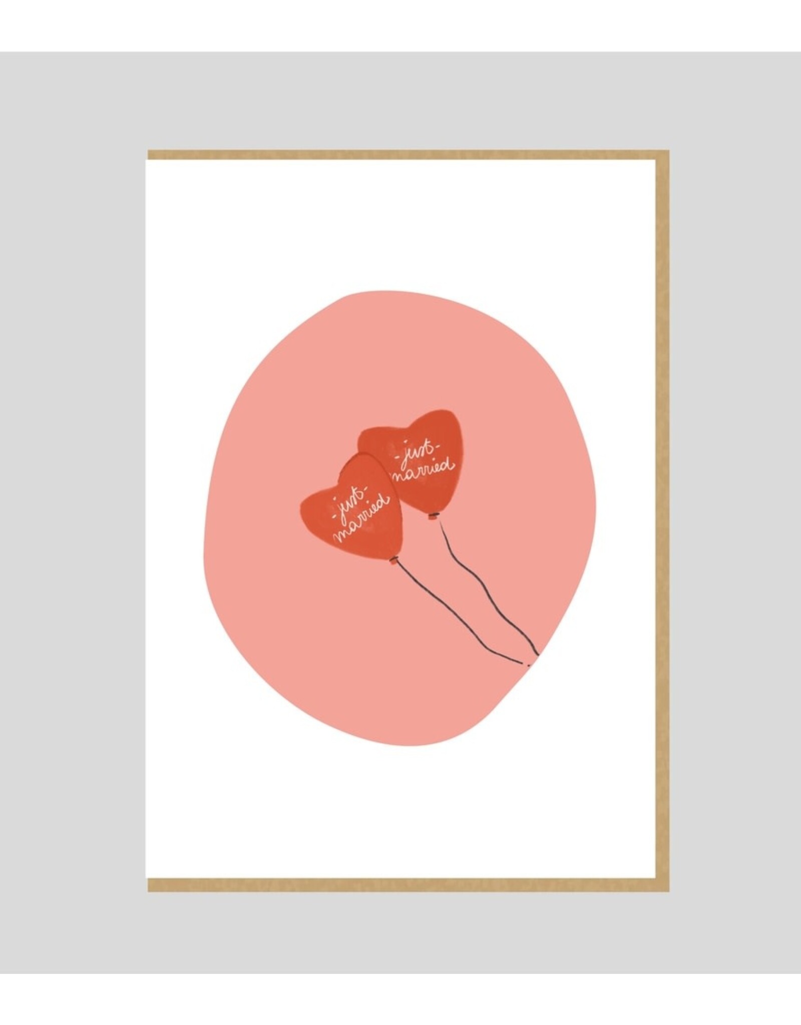 Josefien Wenskaart - Just married - Dubbele kaart + Envelop