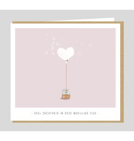 Studio Mie Wenskaart -  Veel zachtheid in deze moeilijke tijd - 12,5 x 14 cm Studio Mie Wenskaart -  Veel zachtheid in deze moeilijke tijd - 12,5 x 14 cm