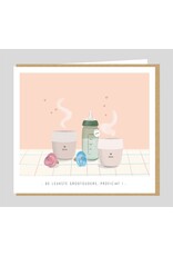 Studio Mie Wenskaart - De leukste grootouders, proficiat - Dubbele kaart + Envelop