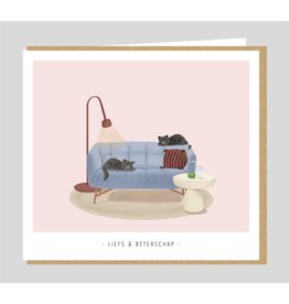 Studio Mie Wenskaart - Liefs en beterschap - 12,5 x 14 cm