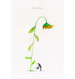 Lieve Claesen Wenskaart - Zonnebloem, Beterschap - Postkaart + Envelop