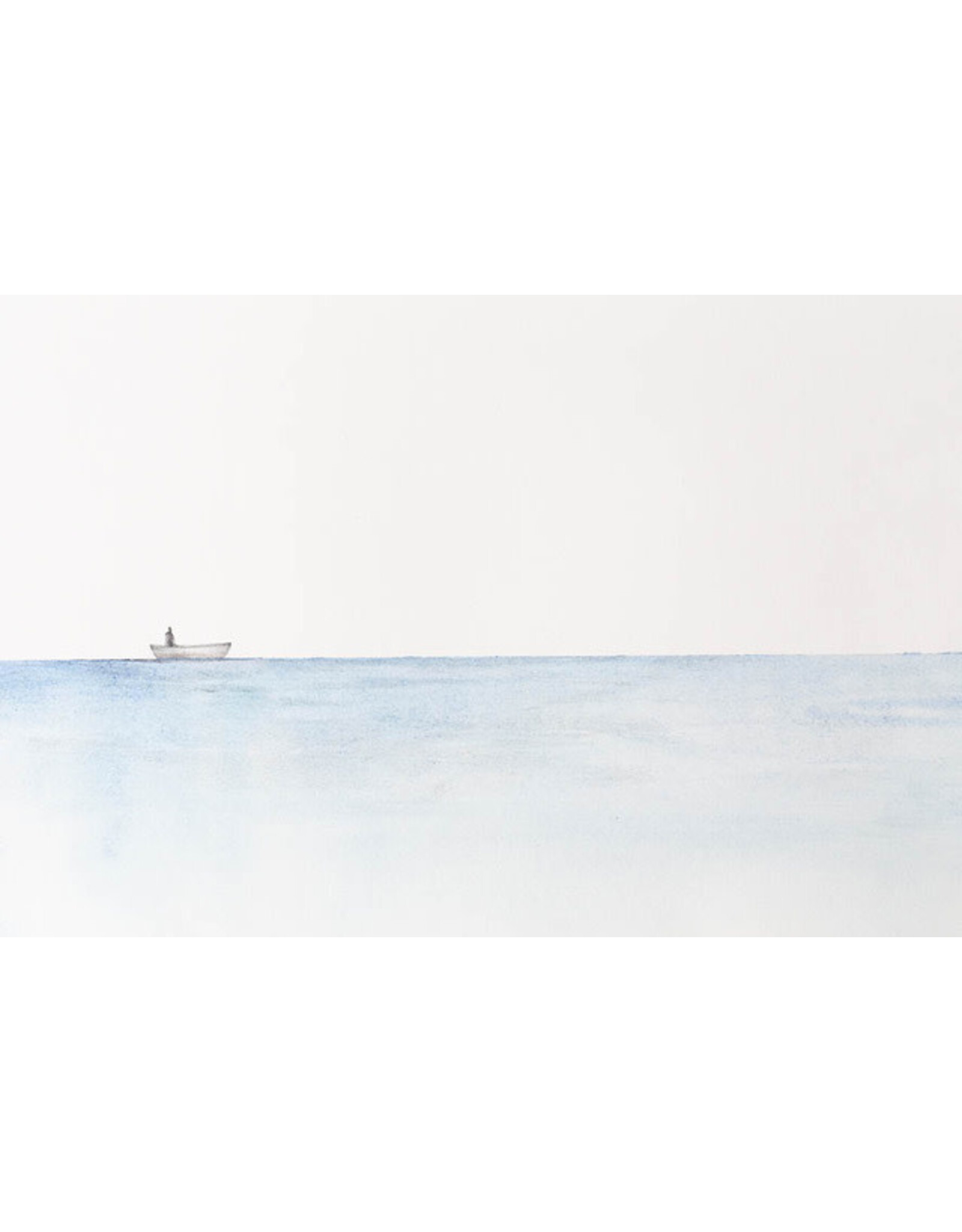 Lieve Claesen Wenskaart - Boot op zee - Dubbele kaart + Envelop