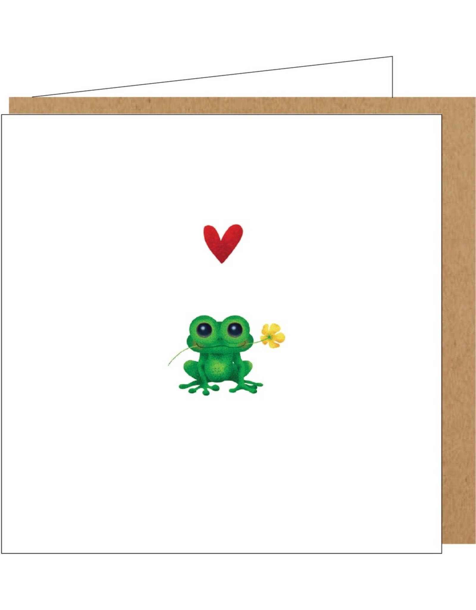 Yon Wenskaart - Kikkertje - Dubbele kaart + Envelop