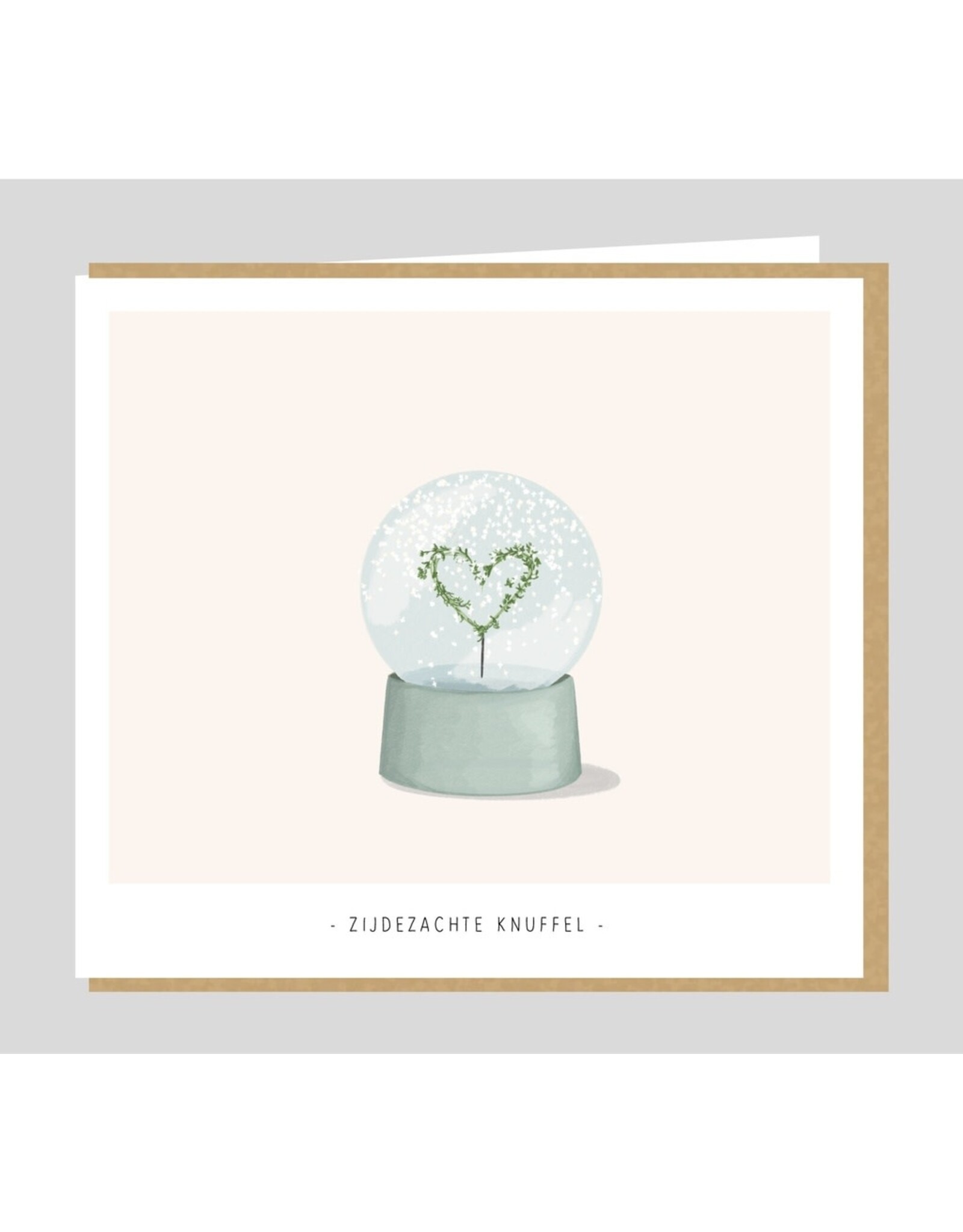 Zijdezachte Woorden Wenskaart - Zijdezachte knuffel - Dubbele kaart + Envelop