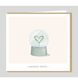 Zijdezachte Woorden Wenskaart - Zijdezachte knuffel - Dubbele kaart + Envelop