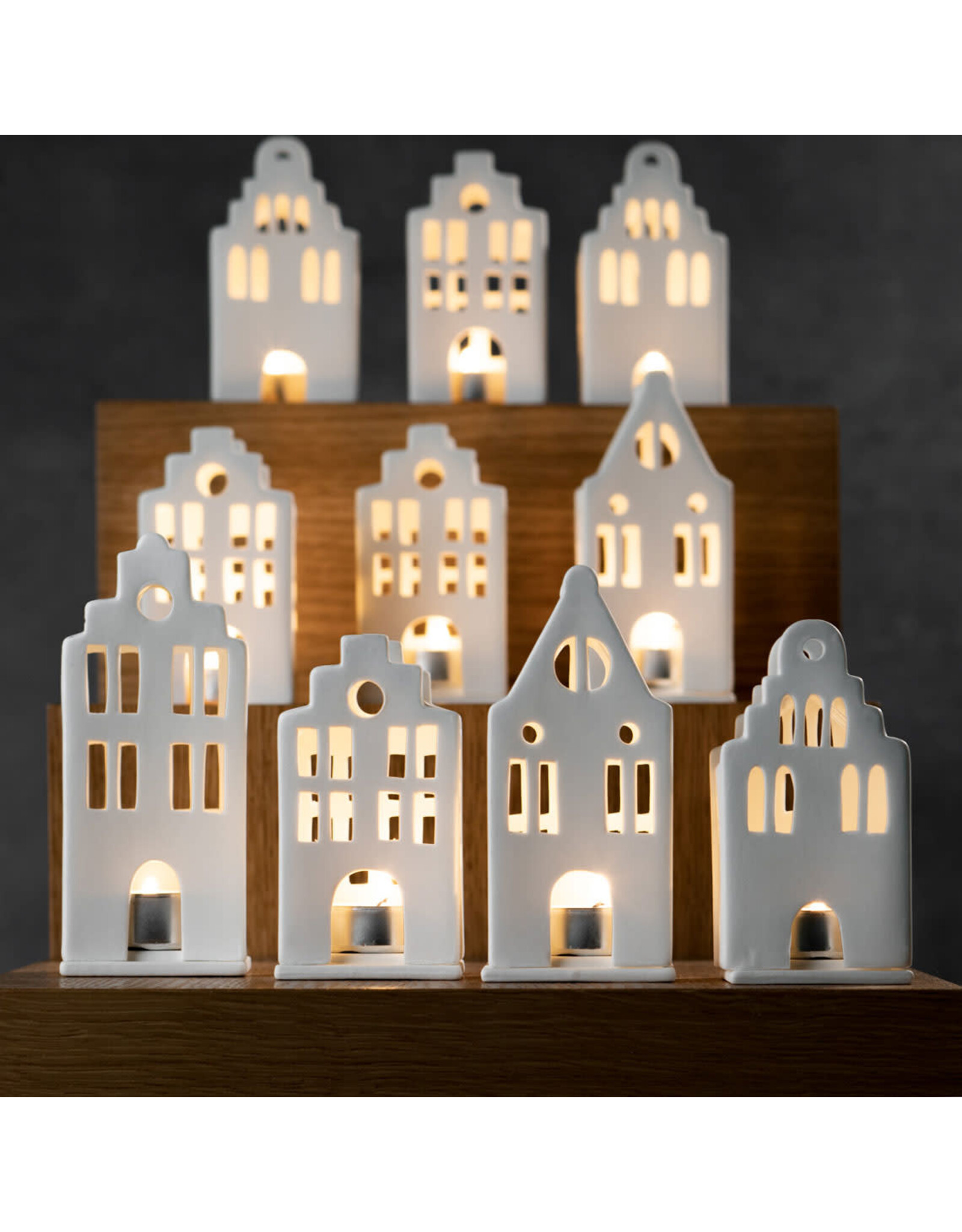 Raeder Lichthuisje S - Stadsgrachtenpand- 6 x 6 x 13,5 cm