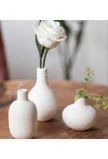 Raeder Mini vaasje gepareld - Wit - set van 3 - Ø 4-5cm, H 5-8 cm