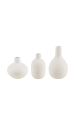 Raeder Mini vaasje gepareld - Wit - set van 3 - Ø 4-5cm, H 5-8 cm