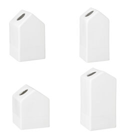 Raeder Huisvaasjes, Wit - 4st - 5,5/8,5 cm