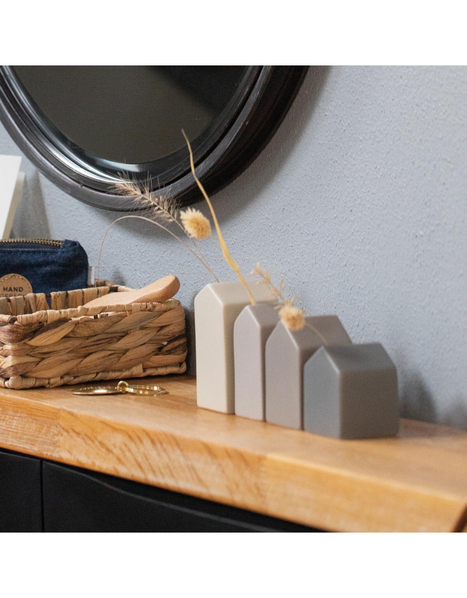 Raeder Huisvaasjes, Grijs - 4st - 5,5/8,5 cm