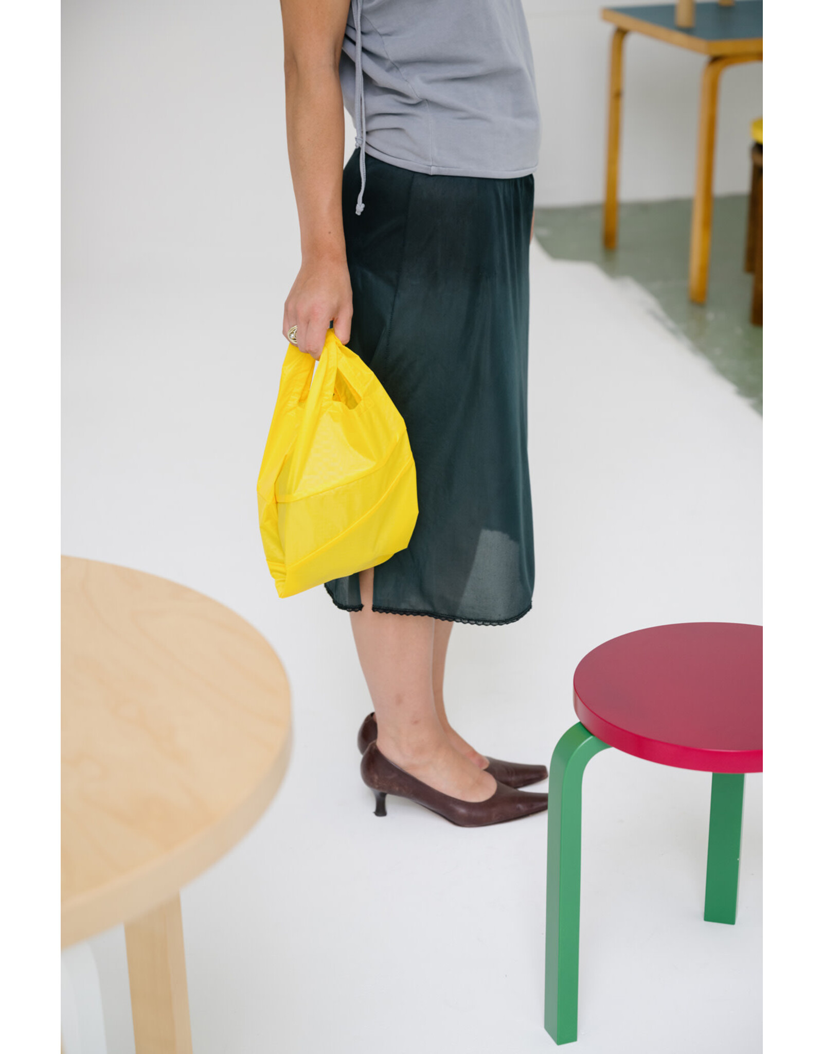 Susan Bijl Shopping bag S, TV Yellow - 18 x 39 x 14,5cm