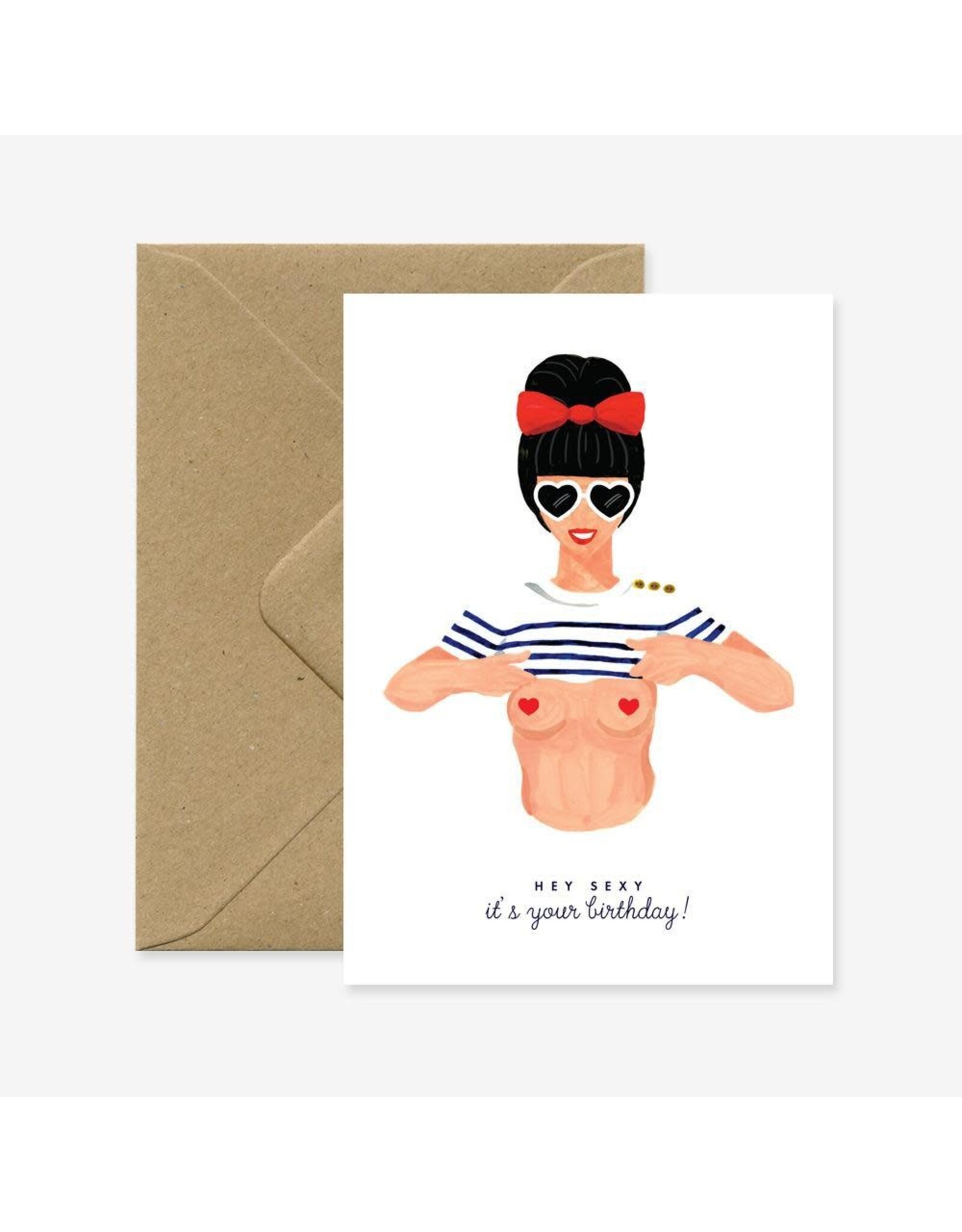 All The Ways to Say Wenskaart - Hey Sexy! It’s your Birthday! - Dubbele kaart + Envelop