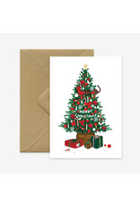 All The Ways to Say Wenskaart - Kerst - Christmas tree - Dubbele kaart + Envelop - 11,5 x 16,5 - Blanco