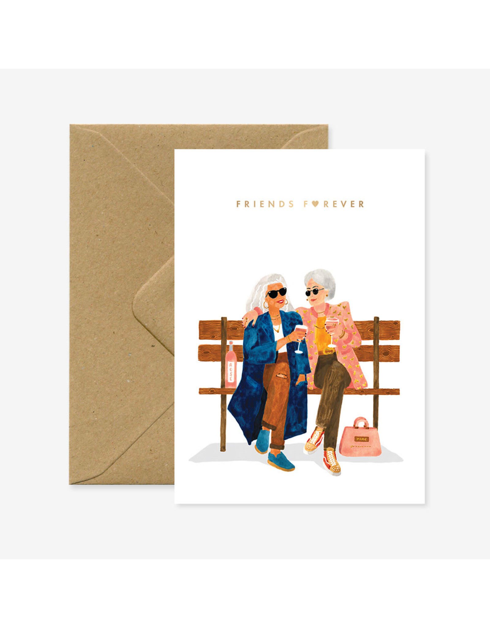 All The Ways to Say Wenskaart - Friends Forever  - Dubbele kaart + Envelop